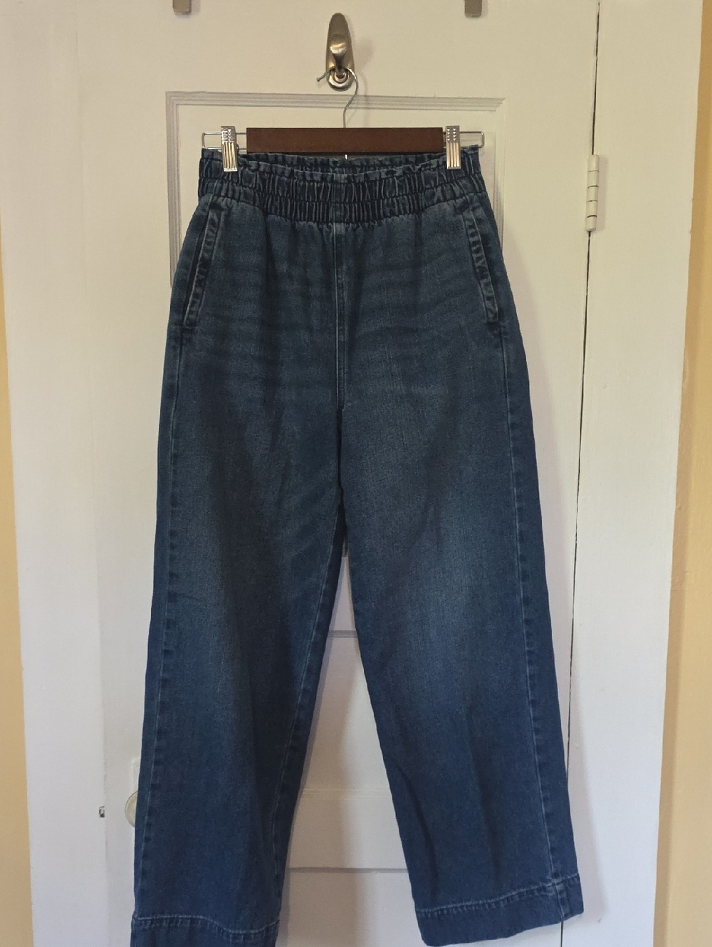 American Eagle Outfitters Dark Blue Elastic Waist Jeans